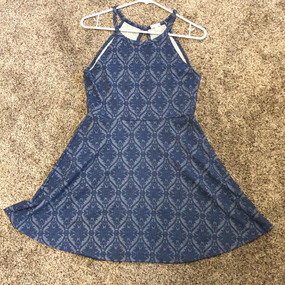 Open back dress, blue!